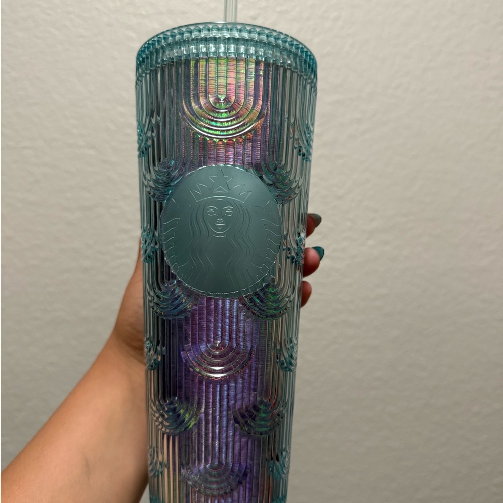 Starbucks Teal and Purple Prism Tumbler